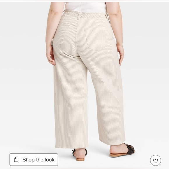 Women's High-Rise Sailor Wide Leg Ankle Jeans - Universal Thread™SIZE 16 - Picture 3 of 6